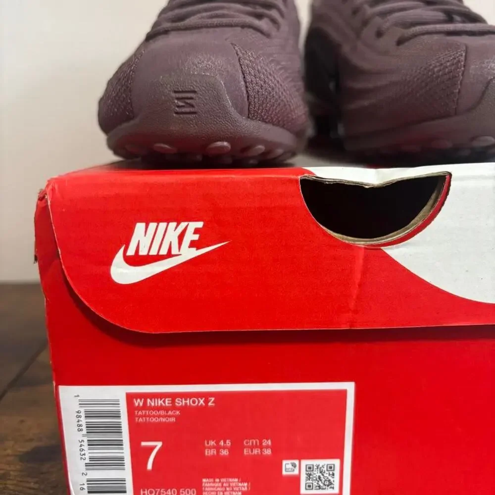 Nike shox z mauve purple/ brown with black size 7 women